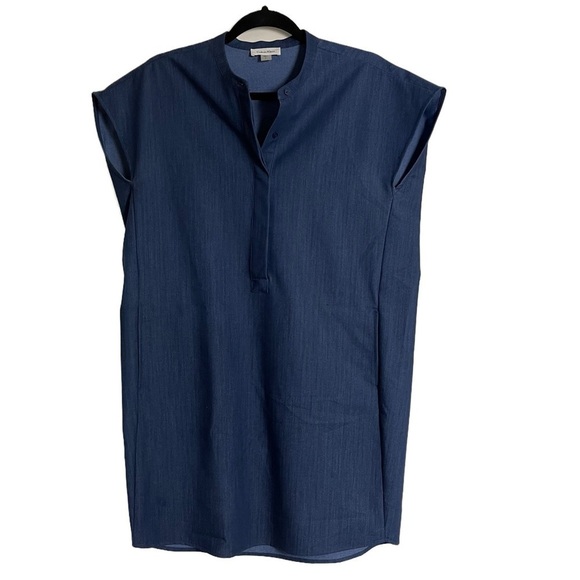CALVIN KLEIN Women’s Denim Chambray Knee Length Dress - Size 6 - Picture 2 of 8
